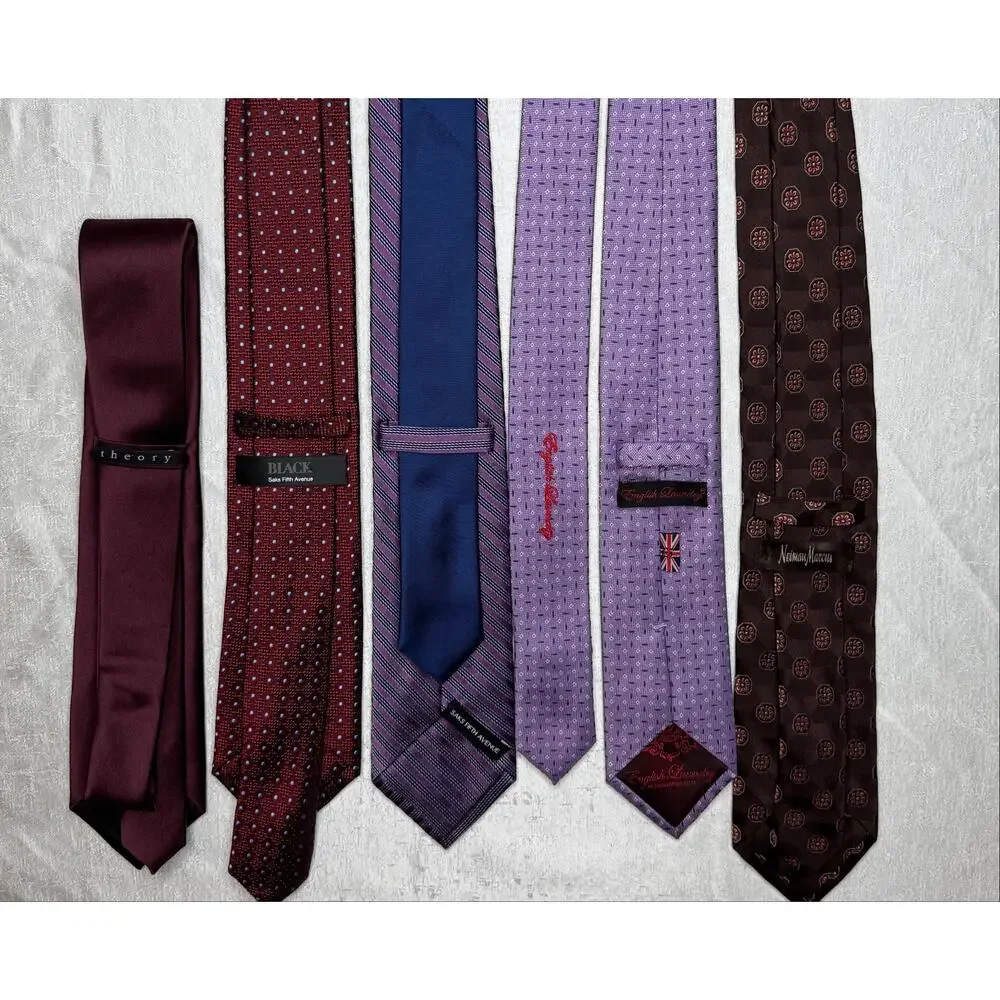 Lot of 5 Silk Ties | Theory Saks Fifth Avenue English Laundry Neiman Marcus